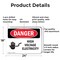 Signmission High Voltage Electricity Danger Sign, Aluminum, 24in W x 18in L, 2PK OS-2PACK-DS-A-1824-L-1330 - alternate 7